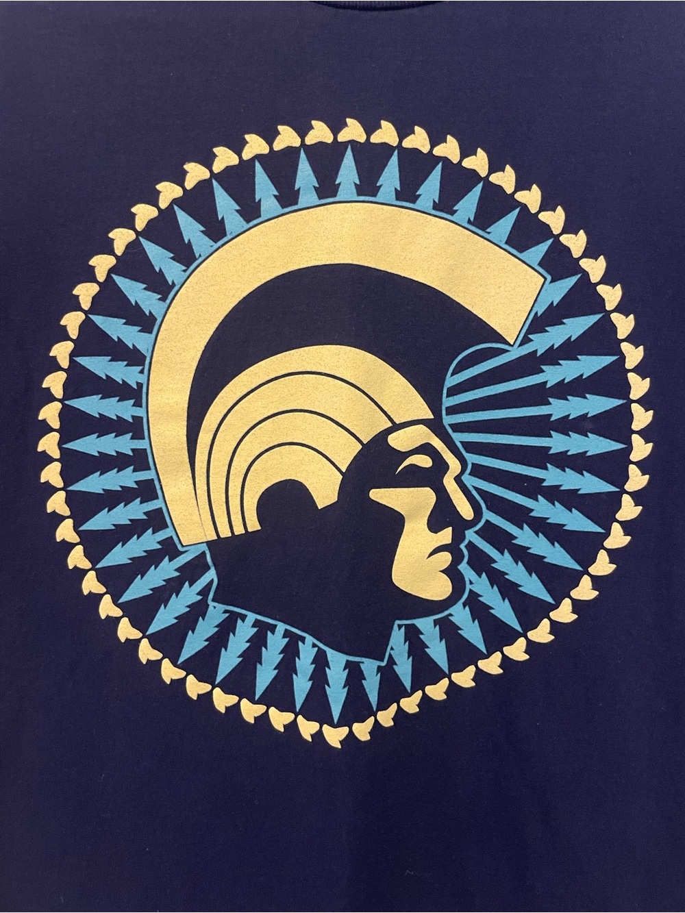 Men's Short Sleeve Hawaiian Warrior, Defend Hawaii, Navy Tee